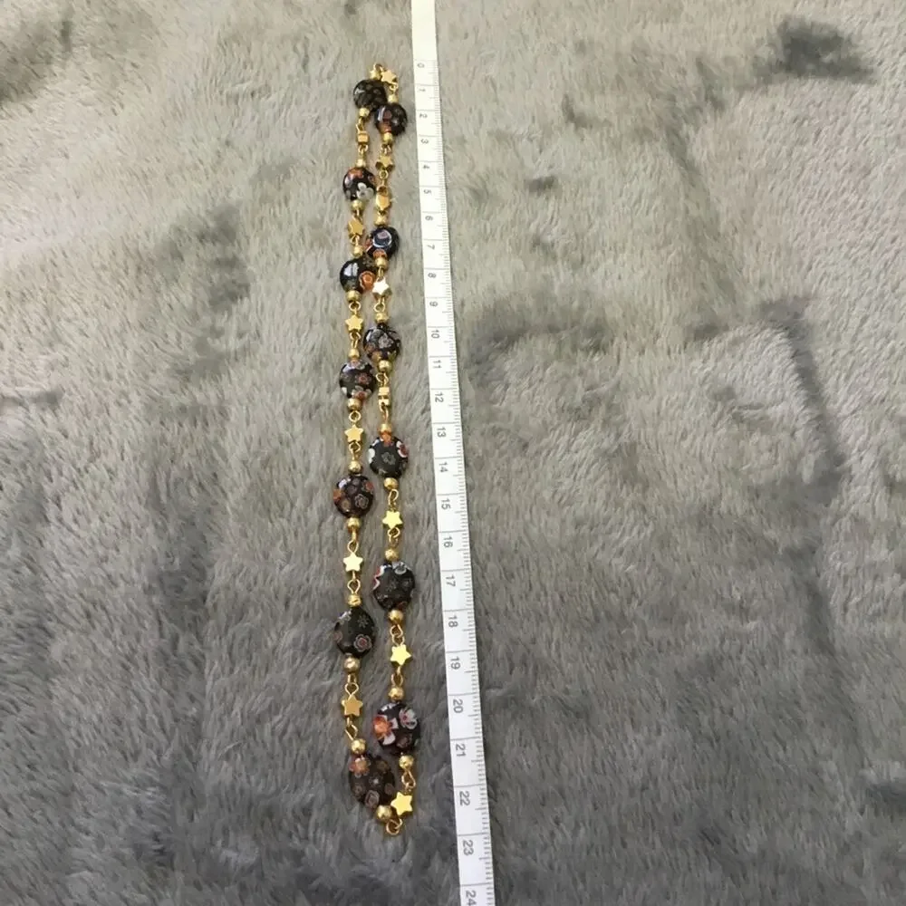 Gold Unique Multi-Bead Necklace